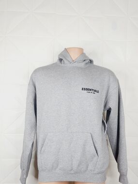 ESSENTIALS Men’s Grey Hoodie Sweatshirt